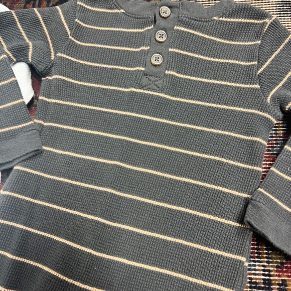 Baby boy lot fair isle sweater, corduroys, striped one piece fleece bear hat - Picture 16 of 16